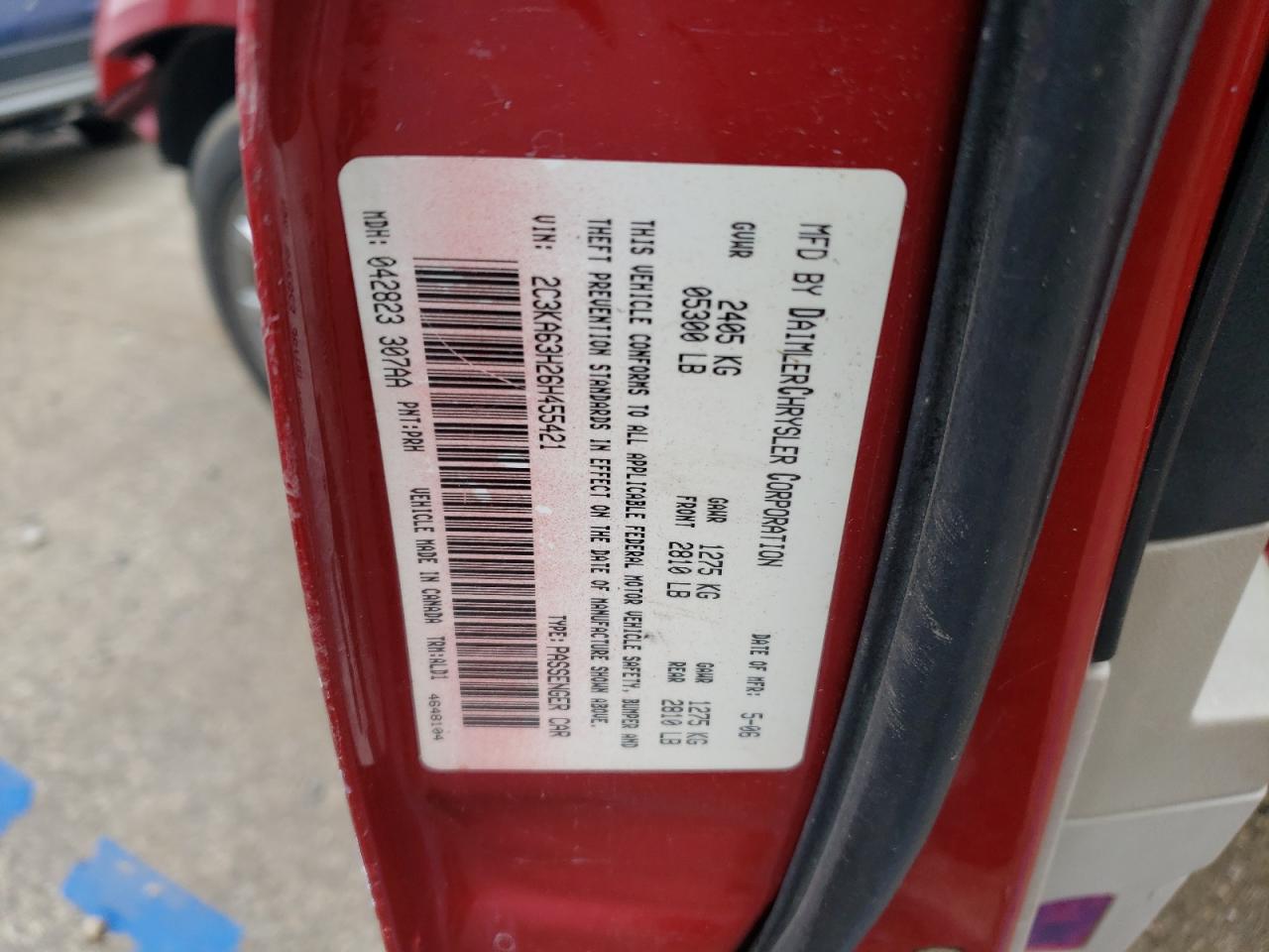 2C3KA63H26H455421 2006 Chrysler 300C