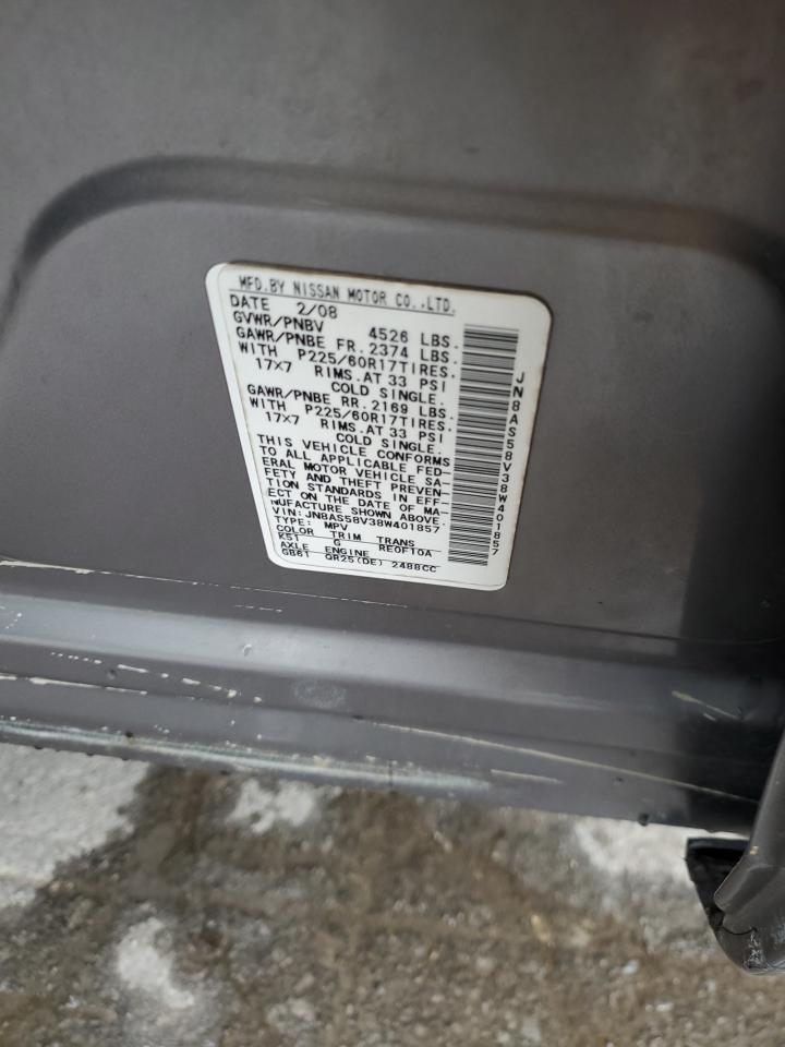 JN8AS58V38W401857 2008 Nissan Rogue S