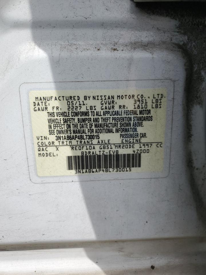 3N1AB6AP4BL730015 2011 Nissan Sentra 2.0