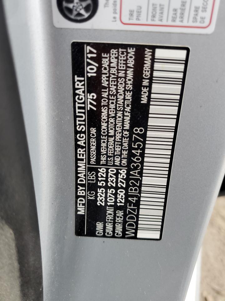 WDDZF4JB2JA364578 2018 Mercedes-Benz E 300