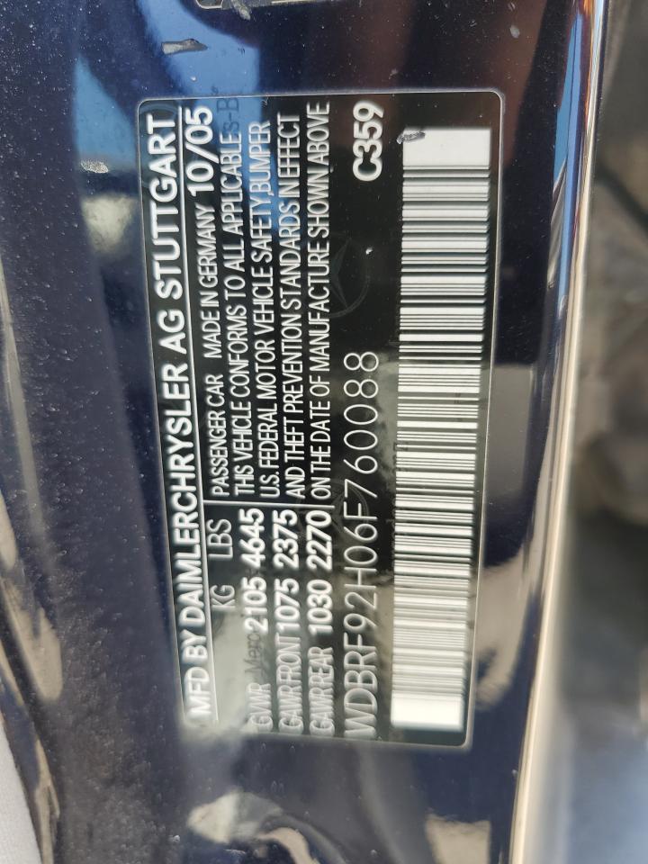 WDBRF92H06F760088 2006 Mercedes-Benz C 280 4Matic