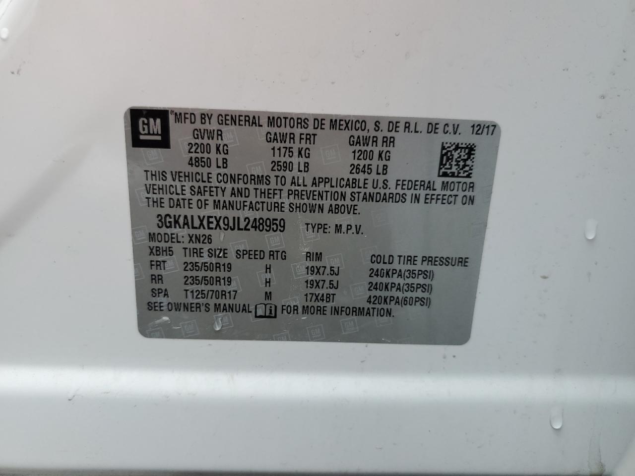 3GKALXEX9JL248959 2018 GMC Terrain Denali