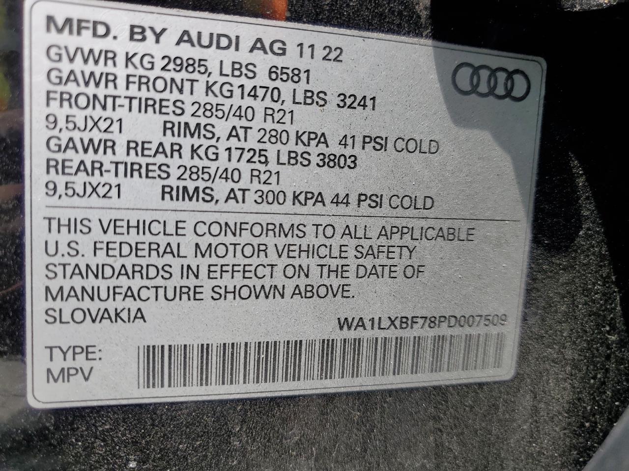 WA1LXBF78PD007509 2023 Audi Q7 Premium Plus