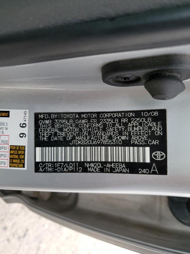 JTDKB20U697855310 2009 Toyota Prius