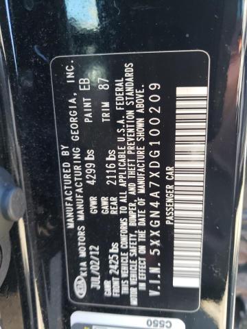 2013 Kia Optima Ex VIN: 5XXGN4A7XDG100209 Lot: 52006494