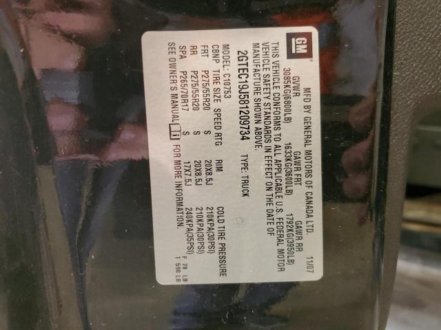 2008 GMC Sierra C1500 VIN: 2GTEC19J581209734 Lot: 51093124