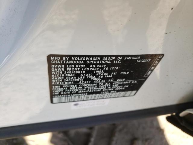 2018 Volkswagen Atlas S VIN: 1V2AR2CA1JC536643 Lot: 50066004