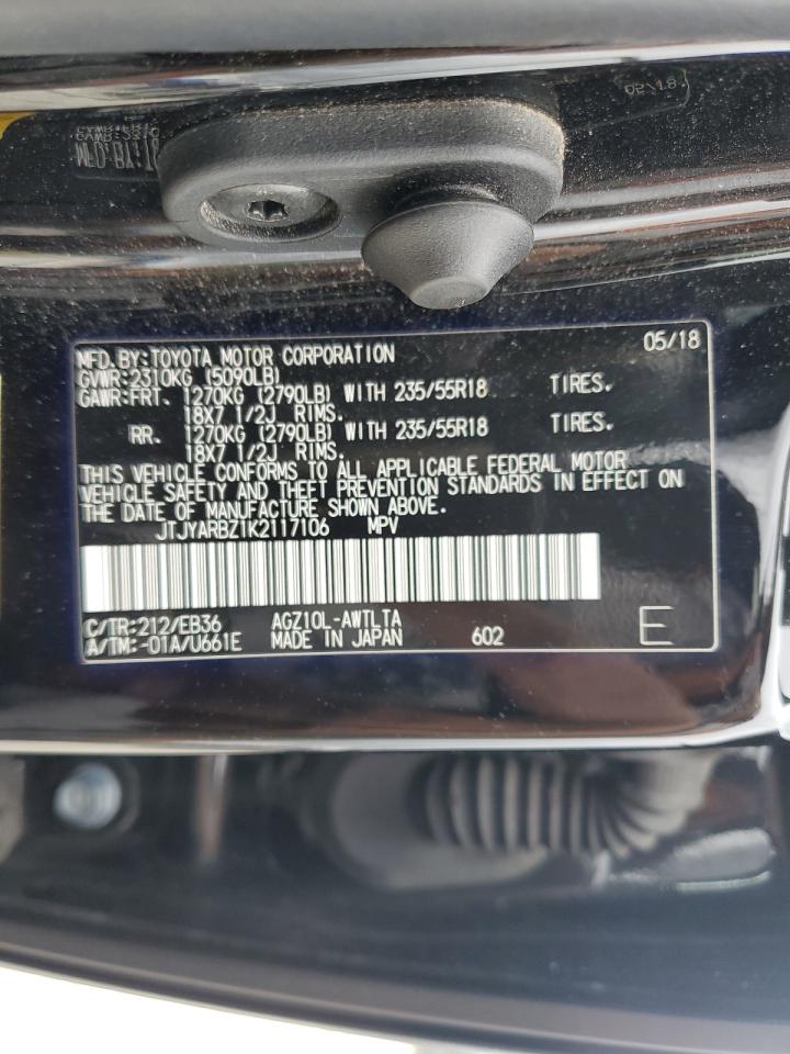 JTJYARBZ1K2117106 2019 Lexus Nx 300 Base