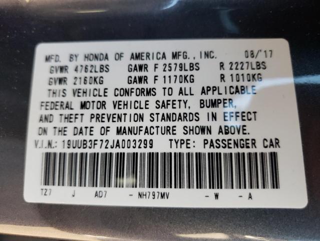 2018 ACURA TLX ADVANC 19UUB3F72JA003299