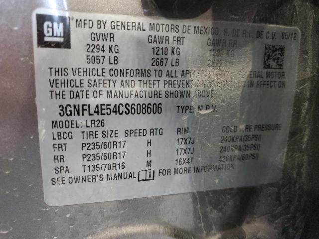 Lot #2452875449 2012 CHEVROLET CAPTIVA SP salvage car