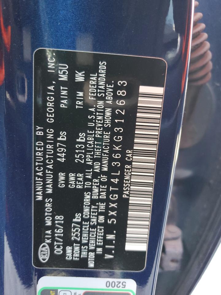 5XXGT4L36KG312683 2019 Kia Optima Lx