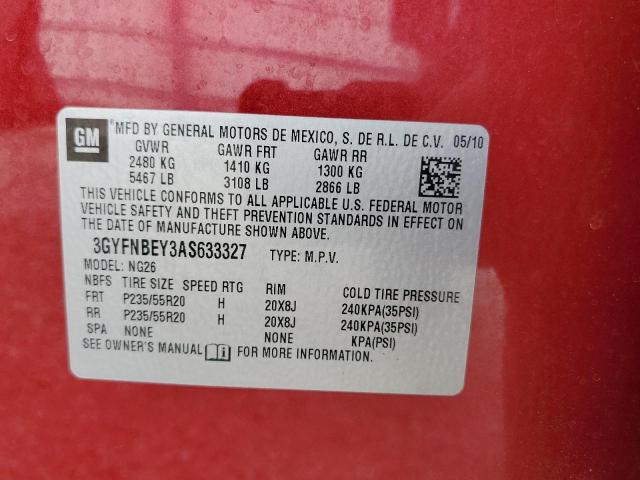 2010 Cadillac Srx Performance Collection VIN: 3GYFNBEY3AS633327 Lot: 51202774