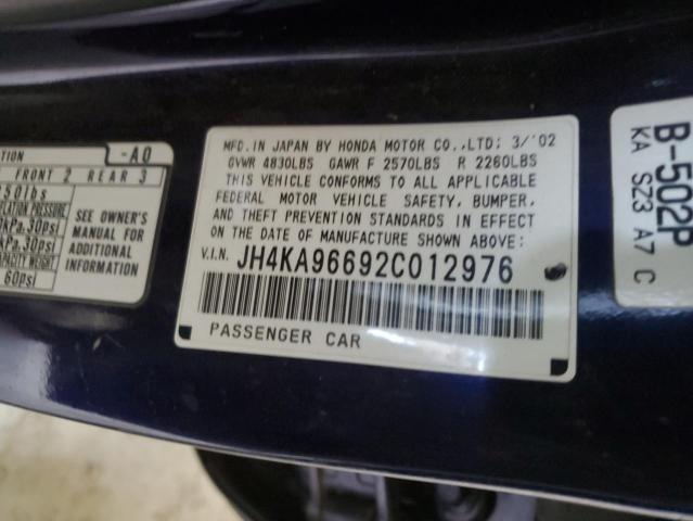 2002 Acura 3.5Rl VIN: JH4KA96692C012976 Lot: 49572824