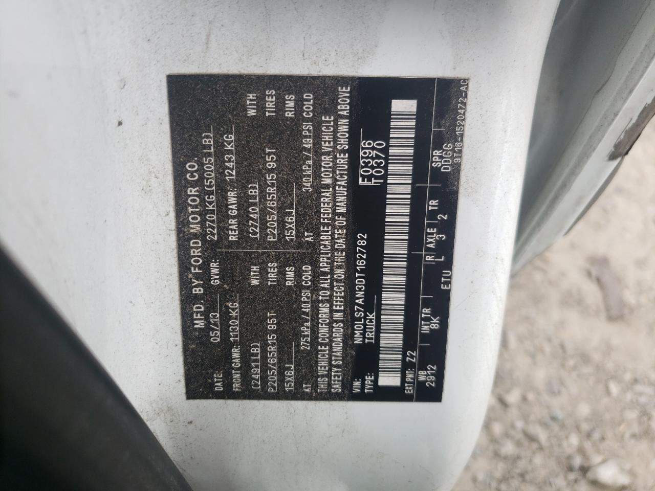 NM0LS7AN3DT162782 2013 Ford Transit Connect Xl