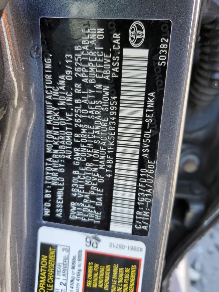 4T4BF1FK5ER349954 2014 Toyota Camry L