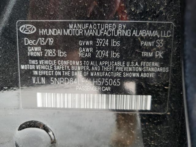 2020 Hyundai Elantra Sel VIN: 5NPD84LF6LH575065 Lot: 51961364