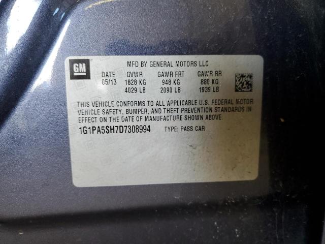 2013 Chevrolet Cruze Ls VIN: 1G1PA5SH7D7308994 Lot: 50370614