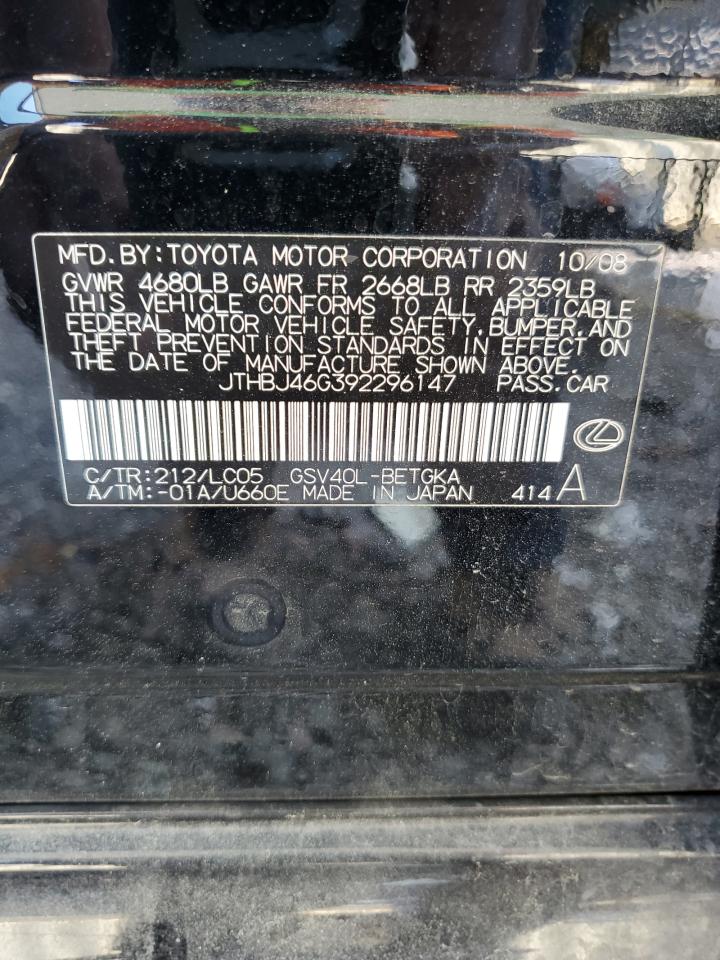 JTHBJ46G392296147 2009 Lexus Es 350