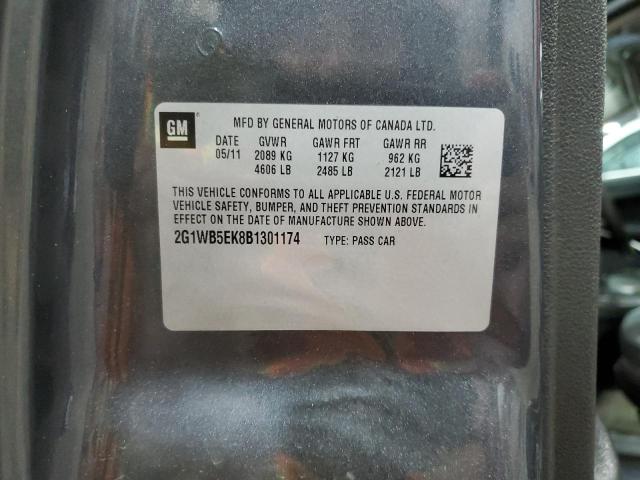 2011 Chevrolet Impala Lt VIN: 2G1WB5EK8B1301174 Lot: 50133864