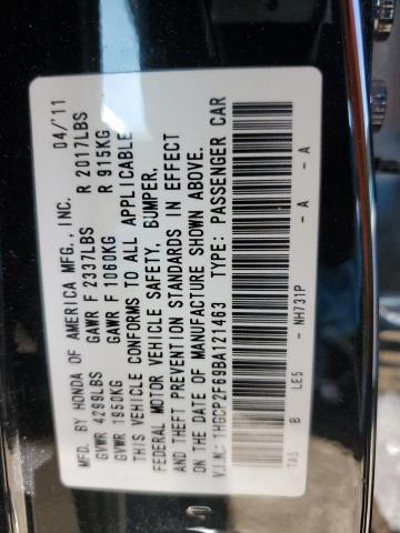 2011 Honda Accord Se VIN: 1HGCP2F69BA121463 Lot: 50832474