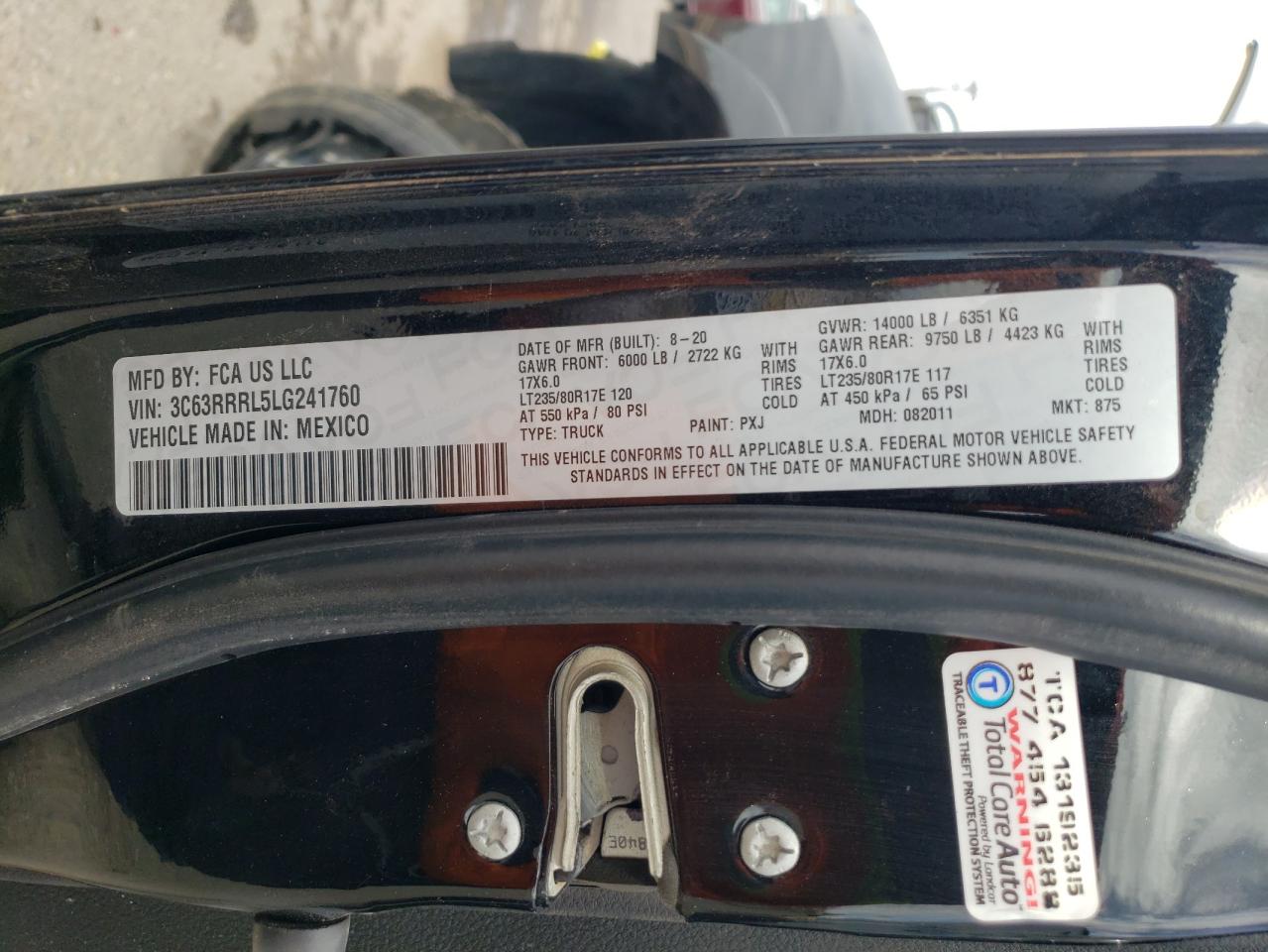 3C63RRRL5LG241760 2020 Ram 3500 Limited