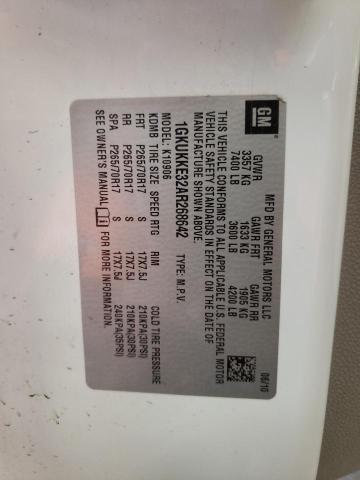 2010 GMC Yukon Xl K1500 Slt VIN: 1GKUKKE32AR268642 Lot: 52912524