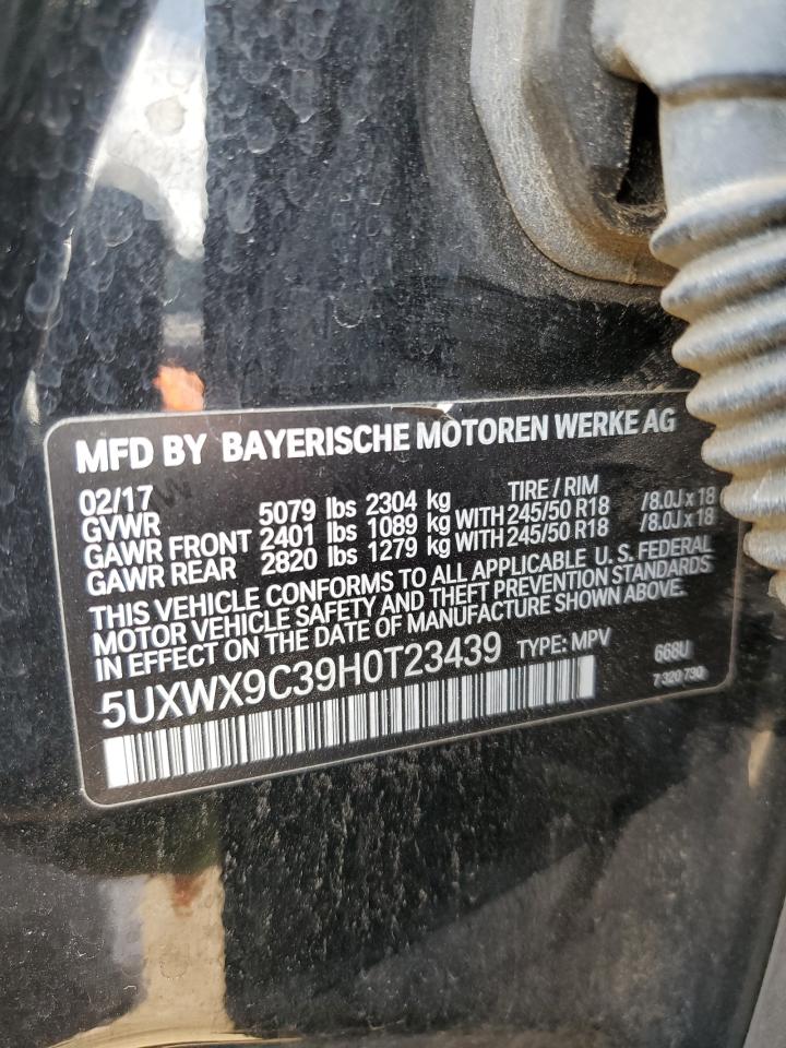 5UXWX9C39H0T23439 2017 BMW X3 xDrive28I