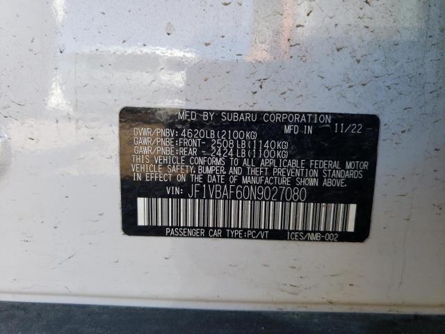 2022 SUBARU WRX PREMIU - JF1VBAF60N9027080