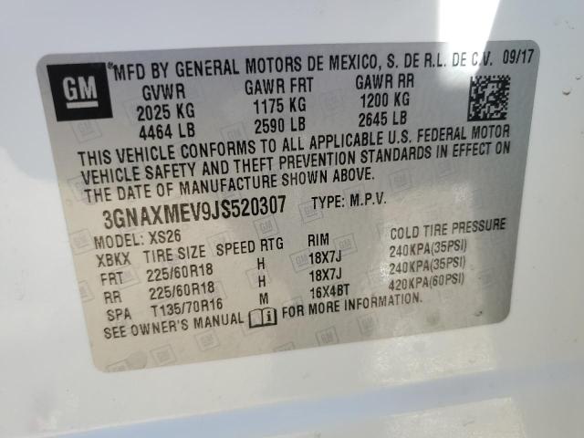 2018 CHEVROLET EQUINOX PR - 3GNAXMEV9JS520307