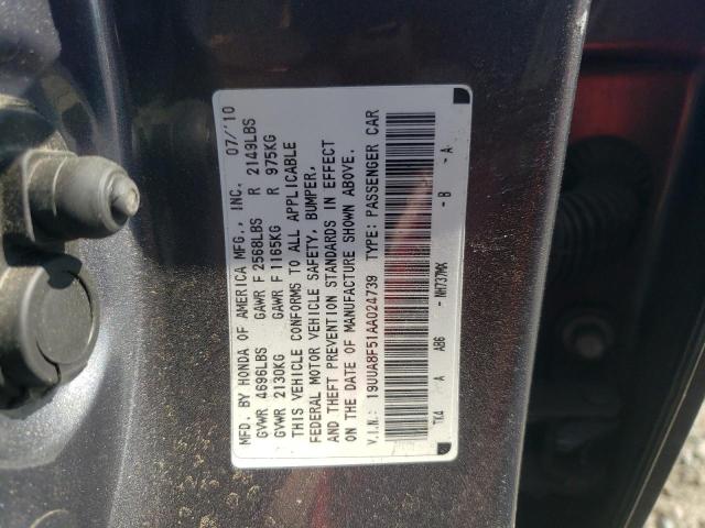 2010 Acura Tl VIN: 19UUA8F51AA024739 Lot: 51737644