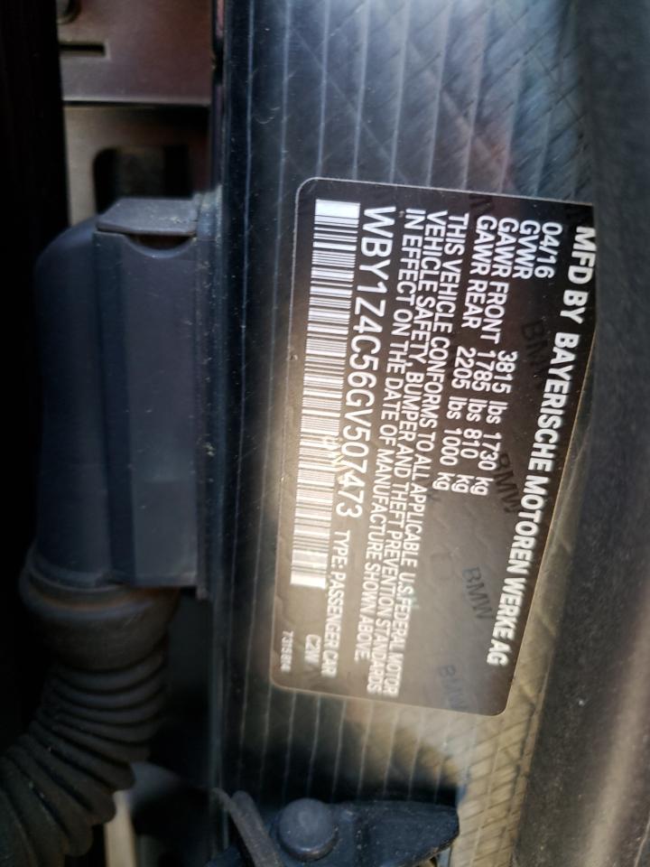 WBY1Z4C56GV507473 2016 BMW I3 Rex