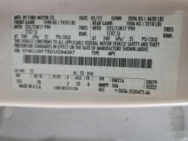 2013 FORD ESCAPE S - 1FMCU0F75DUD94367