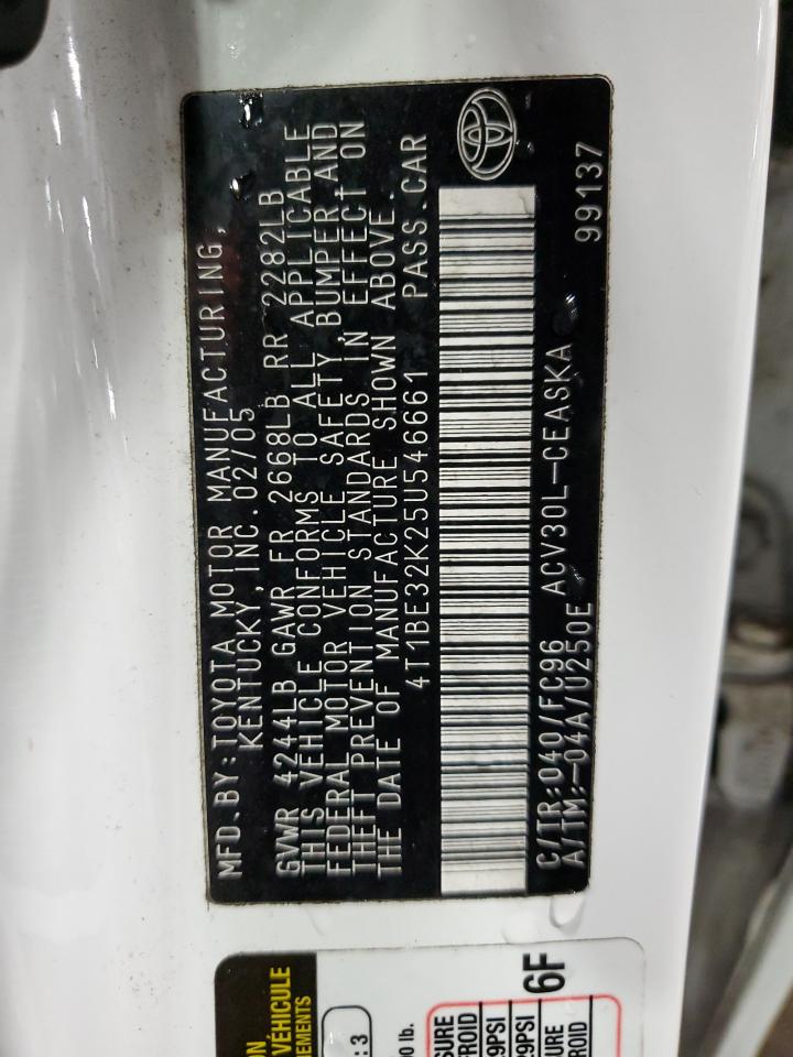 4T1BE32K25U546661 2005 Toyota Camry Le