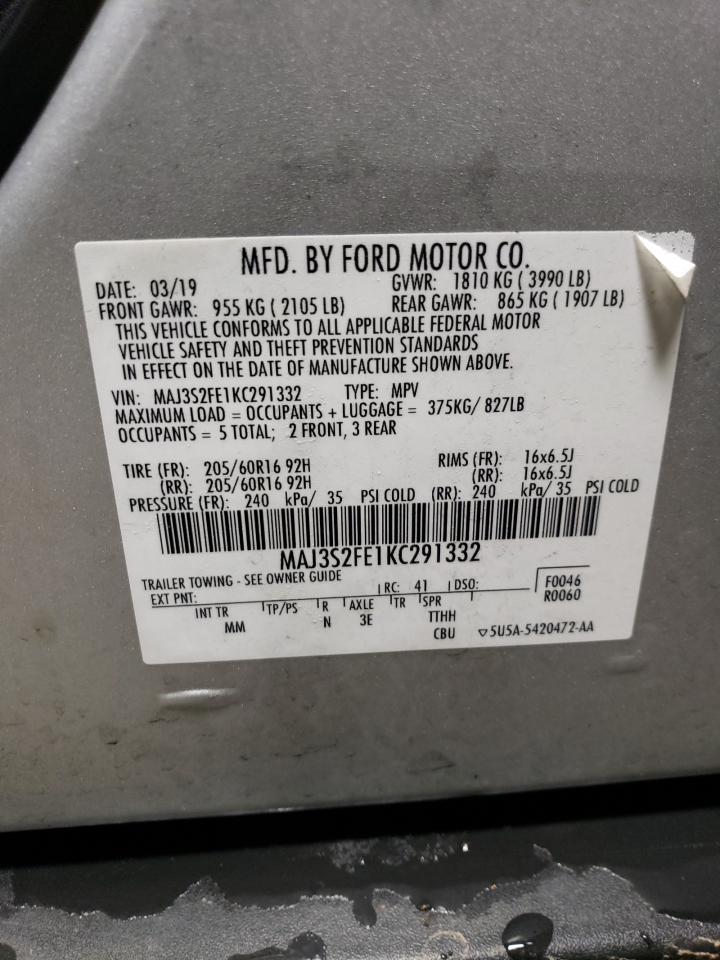 MAJ3S2FE1KC291332 2019 Ford Ecosport S