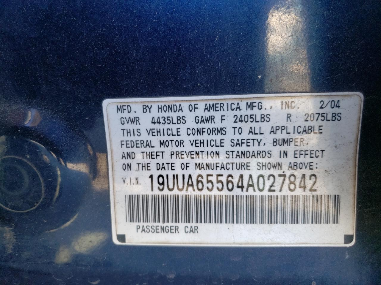 19UUA65564A027842 2004 Acura Tl