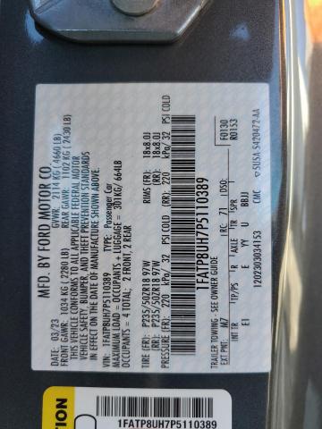 2023 Ford Mustang VIN: 1FATP8UH7P5110389 Lot: 50358244