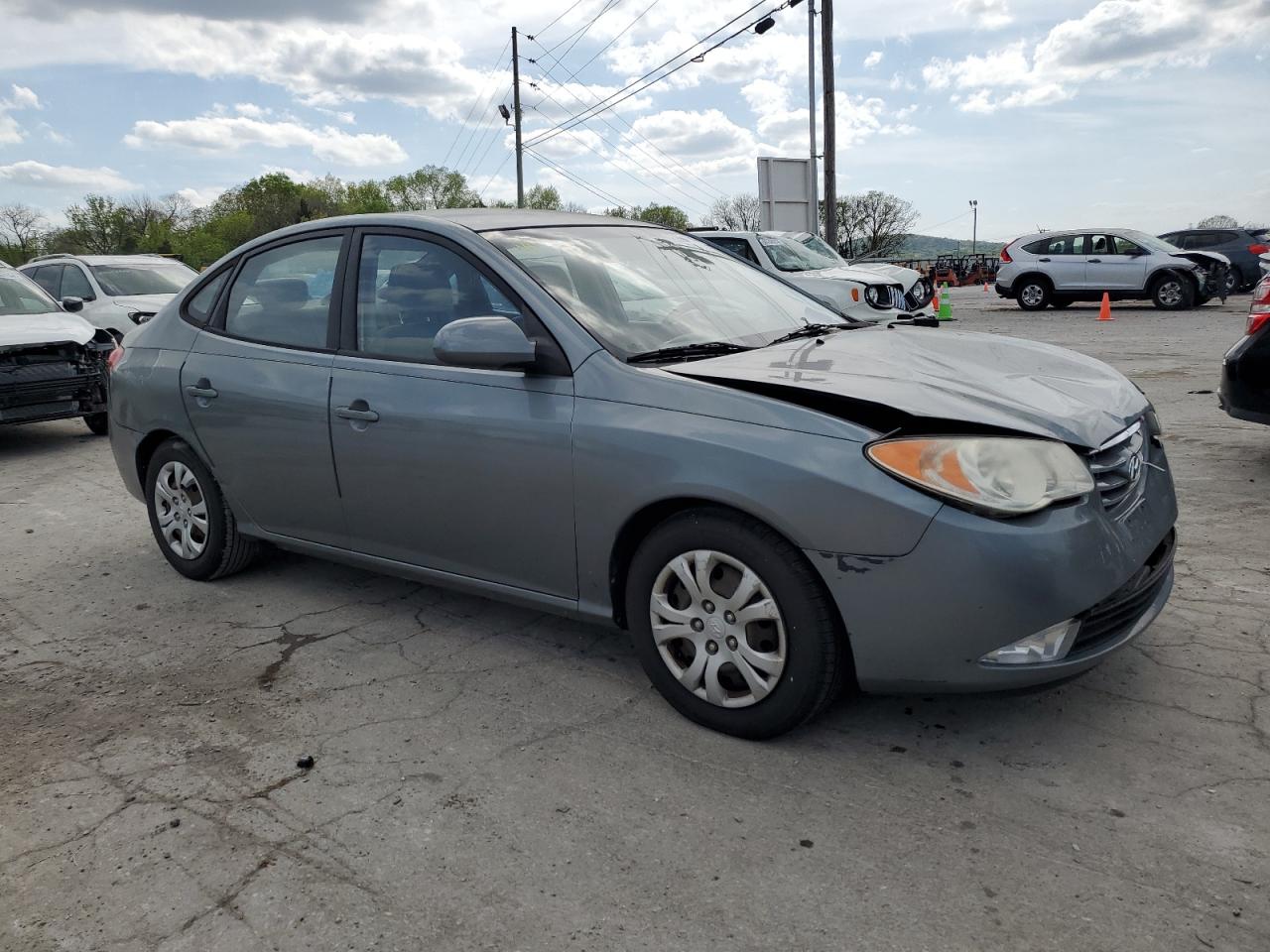 KMHDU4AD2AU899318 2010 Hyundai Elantra Blue