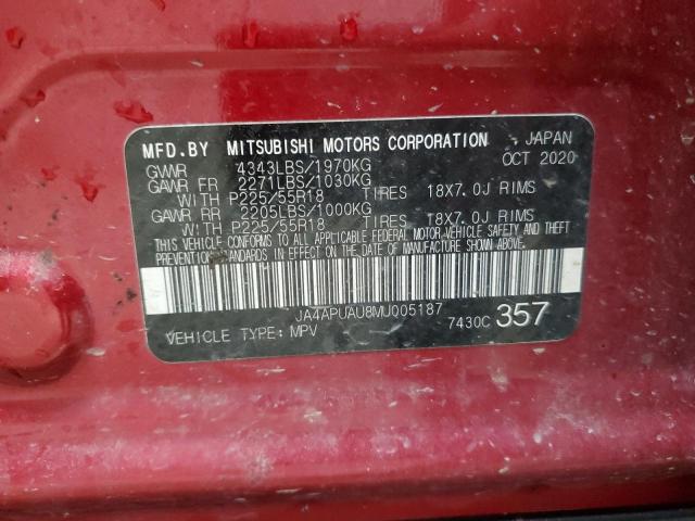 2021 Mitsubishi Outlander Sport Es VIN: JA4APUAU8MU005187 Lot: 51370964