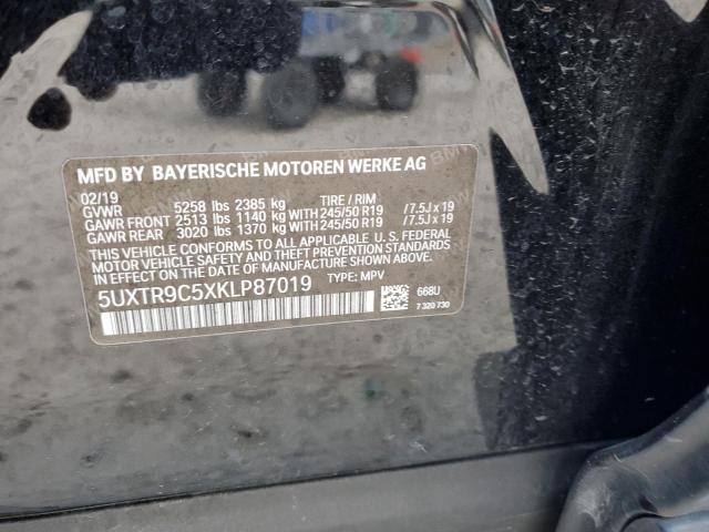 2019 BMW X3 XDRIVE3 - 5UXTR9C5XKLP87019