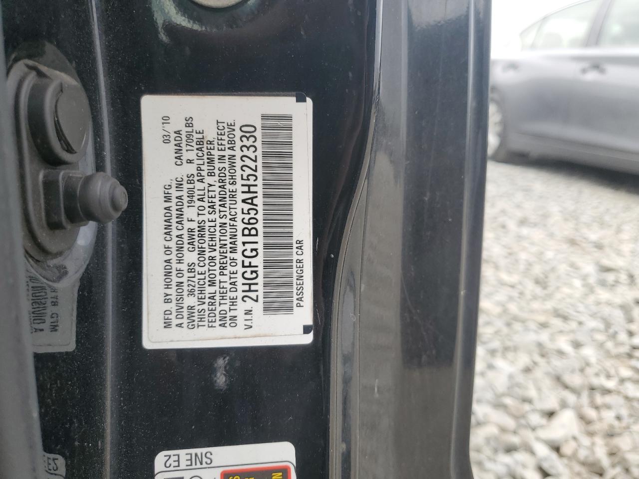 2HGFG1B65AH522330 2010 Honda Civic Lx