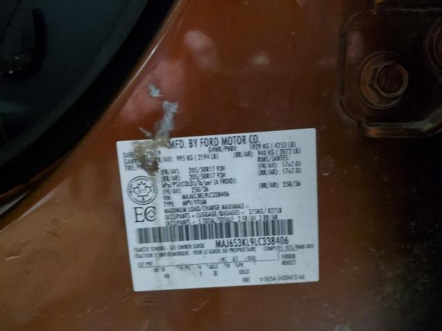 2020 Ford Ecosport Titanium VIN: MAJ6S3KL9LC338406 Lot: 51378414