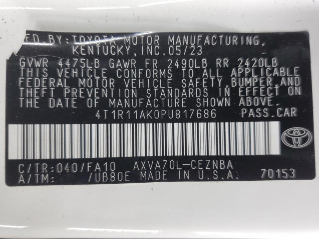 VIN 4T1R11AK0PU817686 2023 Toyota Camry, LE no.13