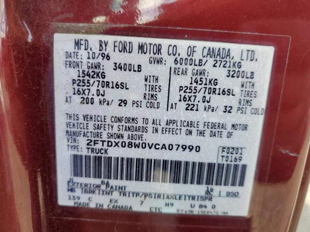 1997 Ford F150 VIN: 2FTDX08W0VCA07990 Lot: 48087614