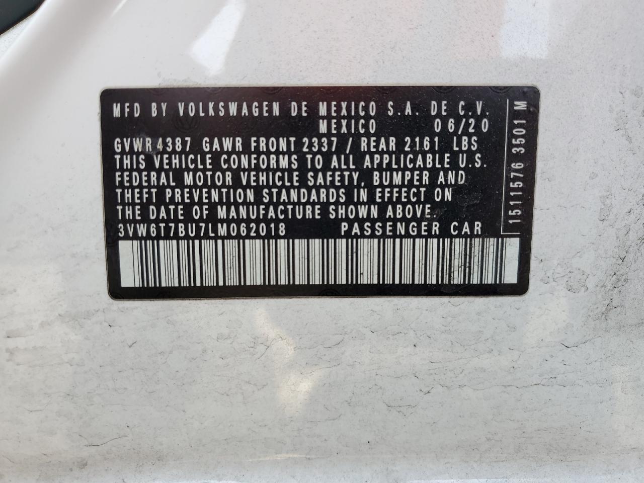 3VW6T7BU7LM062018 2020 Volkswagen Jetta Gli