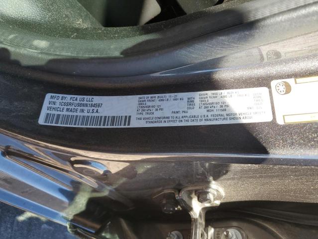 2022 Ram 1500 Trx VIN: 1C6SRFU98NN184597 Lot: 50830944