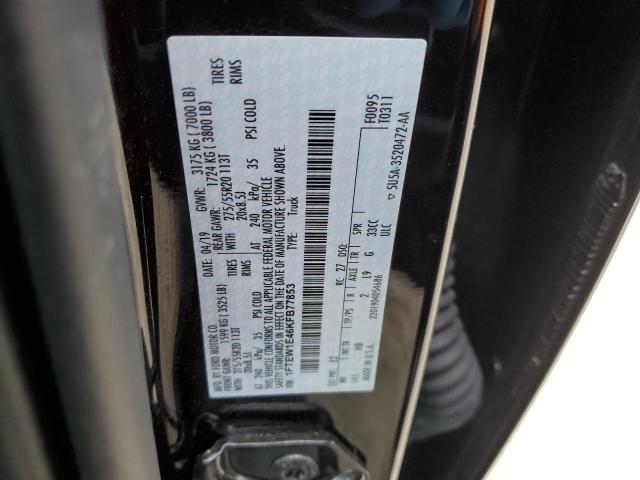 2019 Ford F150 Supercrew VIN: 1FTEW1E46KFB77853 Lot: 51285604