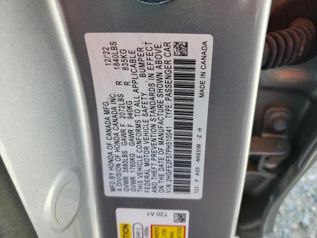 2HGFE2F57PH510041 2023 Honda Civic Sport