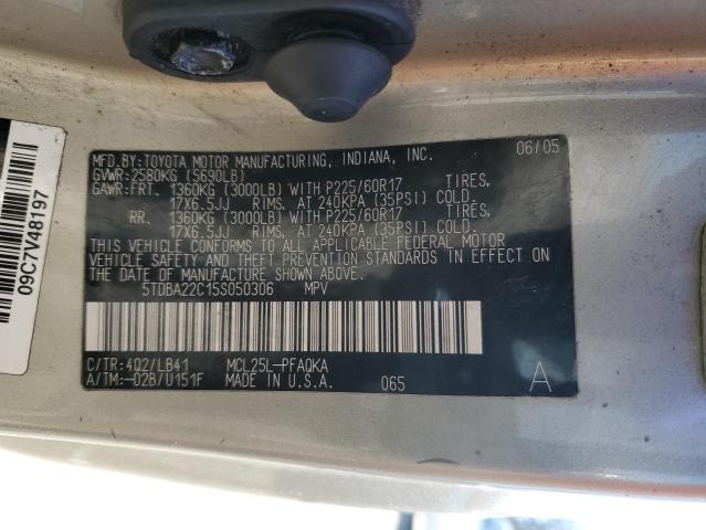 2005 Toyota Sienna Xle VIN: 5TDBA22C15S050306 Lot: 52524424