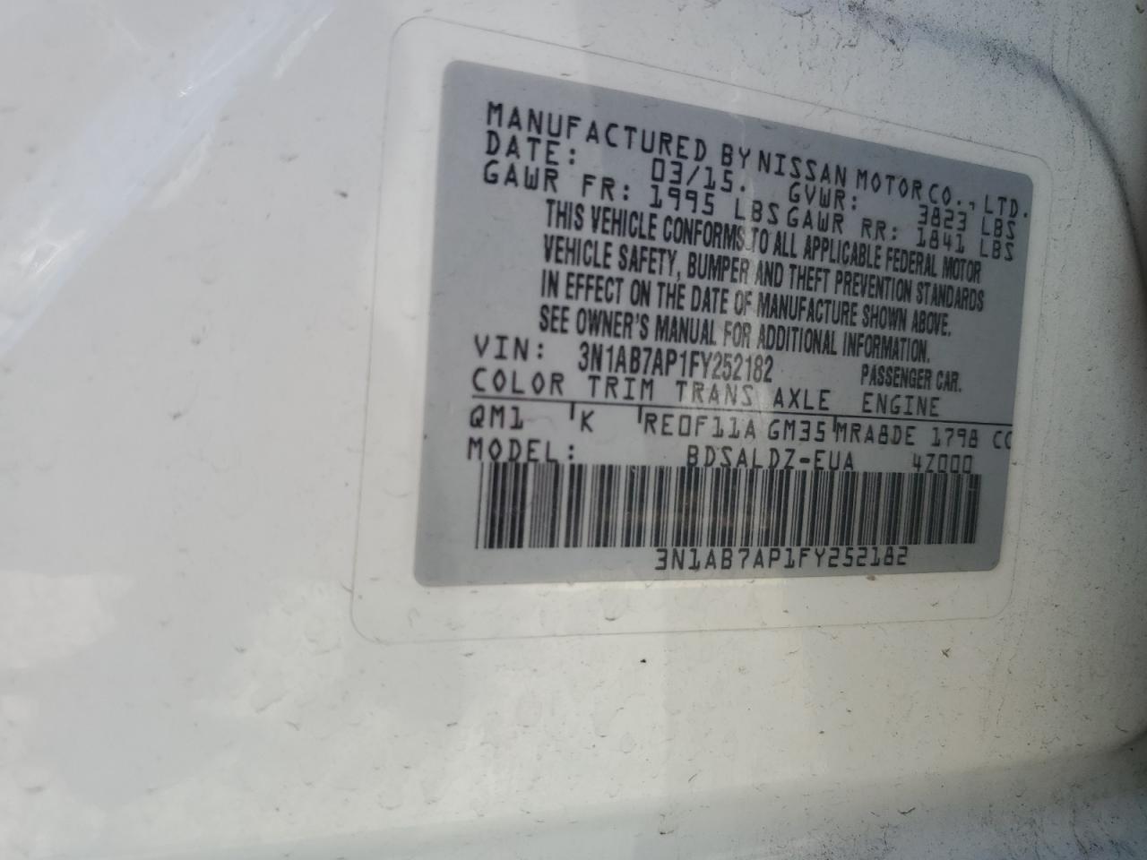 3N1AB7AP1FY252182 2015 Nissan Sentra S