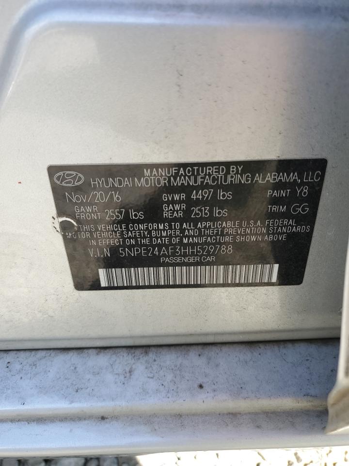 5NPE24AF3HH529788 2017 Hyundai Sonata Se